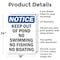 Signmission Keep Out Of Pond No Swimming No OSHA Notice Sign, Aluminum, 18in W x 24in L, 2PK OS-2PACK-NS-A-1824-V-13851 - alternate 5